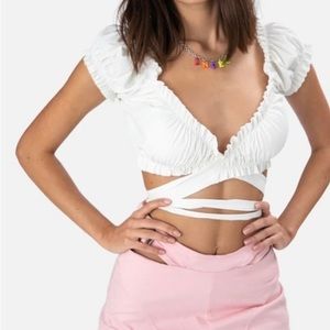 White tie crop top!